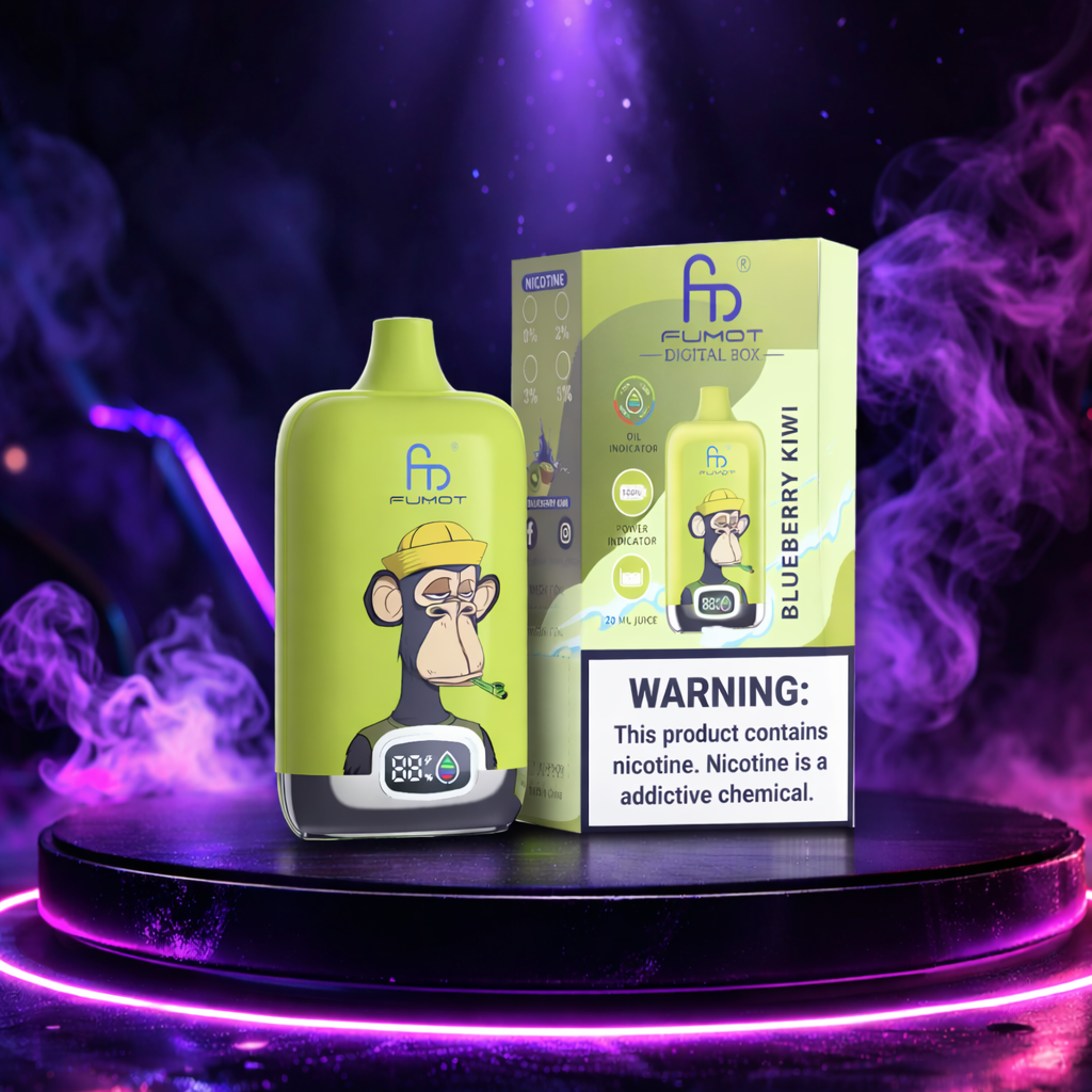 Fumot Digital Box 12K - Cigarrillo electrónico desechable 12000 puff Blueberry Kiwi