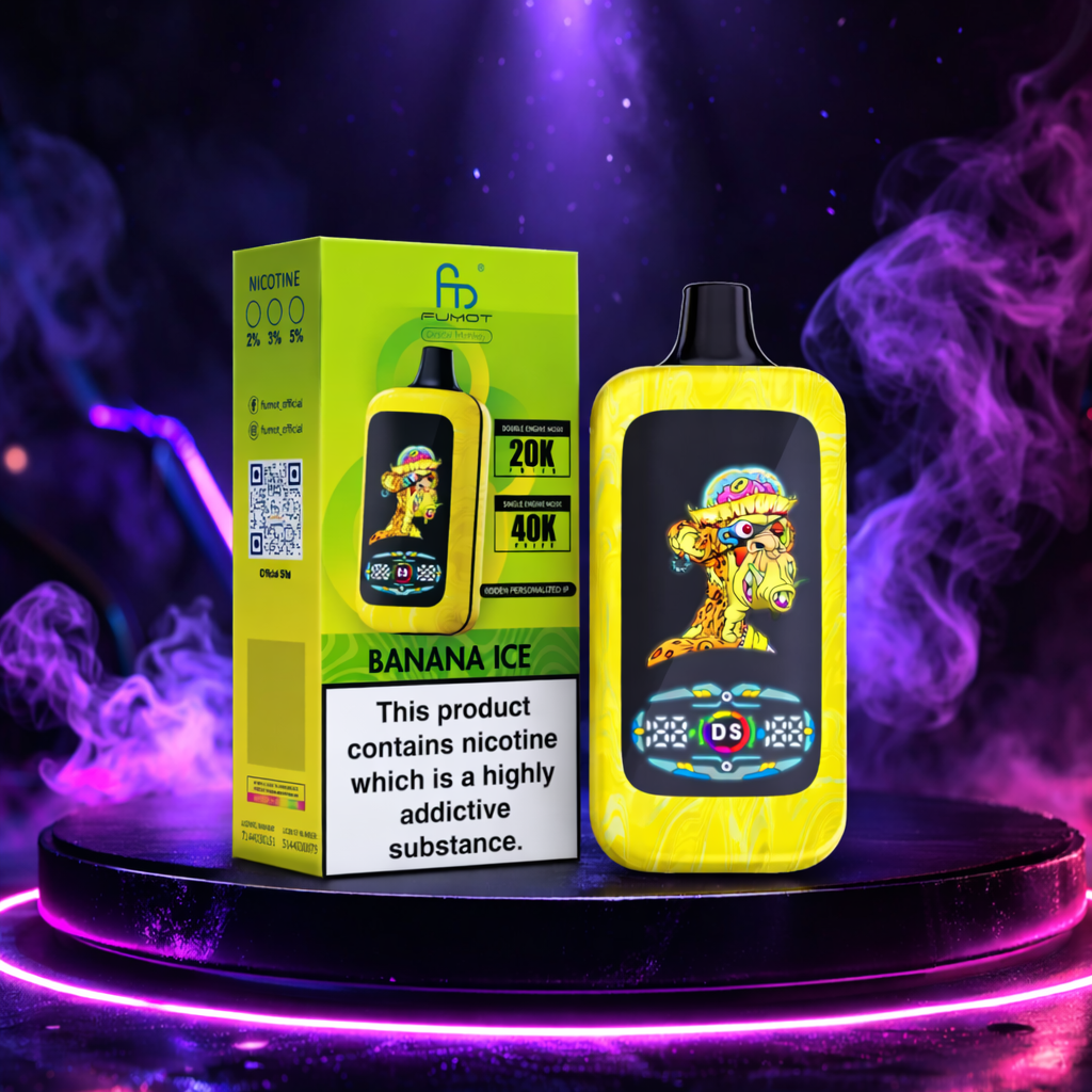 Fumot Digital Monkey 40K - Vaper desechable muchas caladas 40000 puff Banana Ice