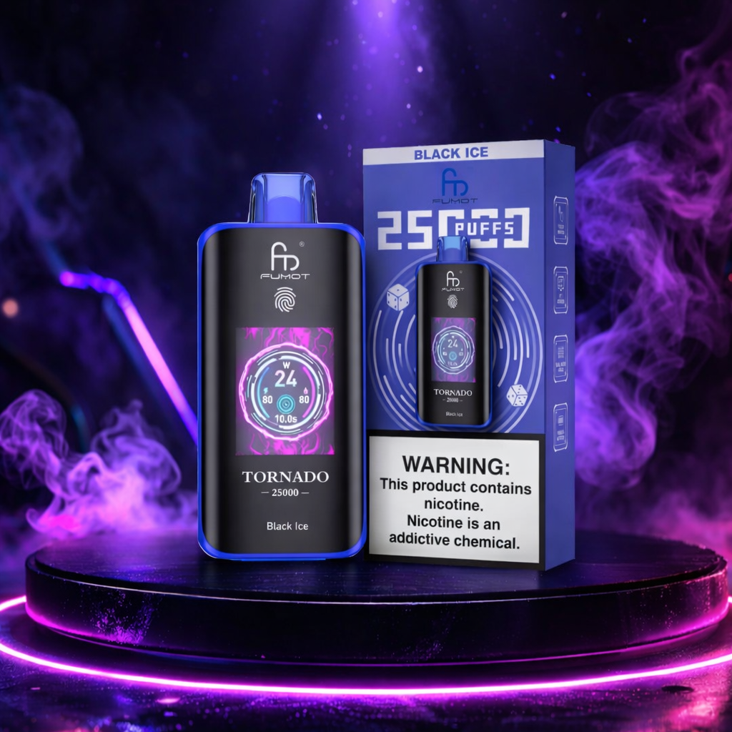 Fumot Tornado 25K - Cigarrillos electrónico vaper desechable 25000 caladas Black Ice
