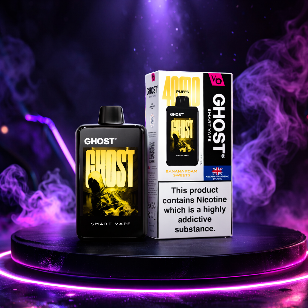 Ghost Smart 40K - Cigarrillos electrónico vaper 40000 caladas Banana Foam Sweets