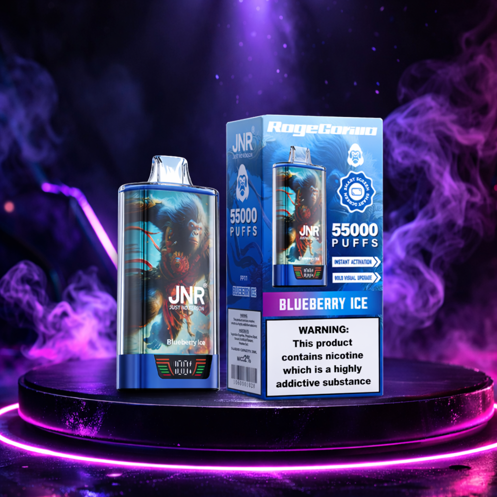 JNR Rage Gorilla 55K - Vaper desechable muchas caladas 55000 puff sabor Blueberry Ice