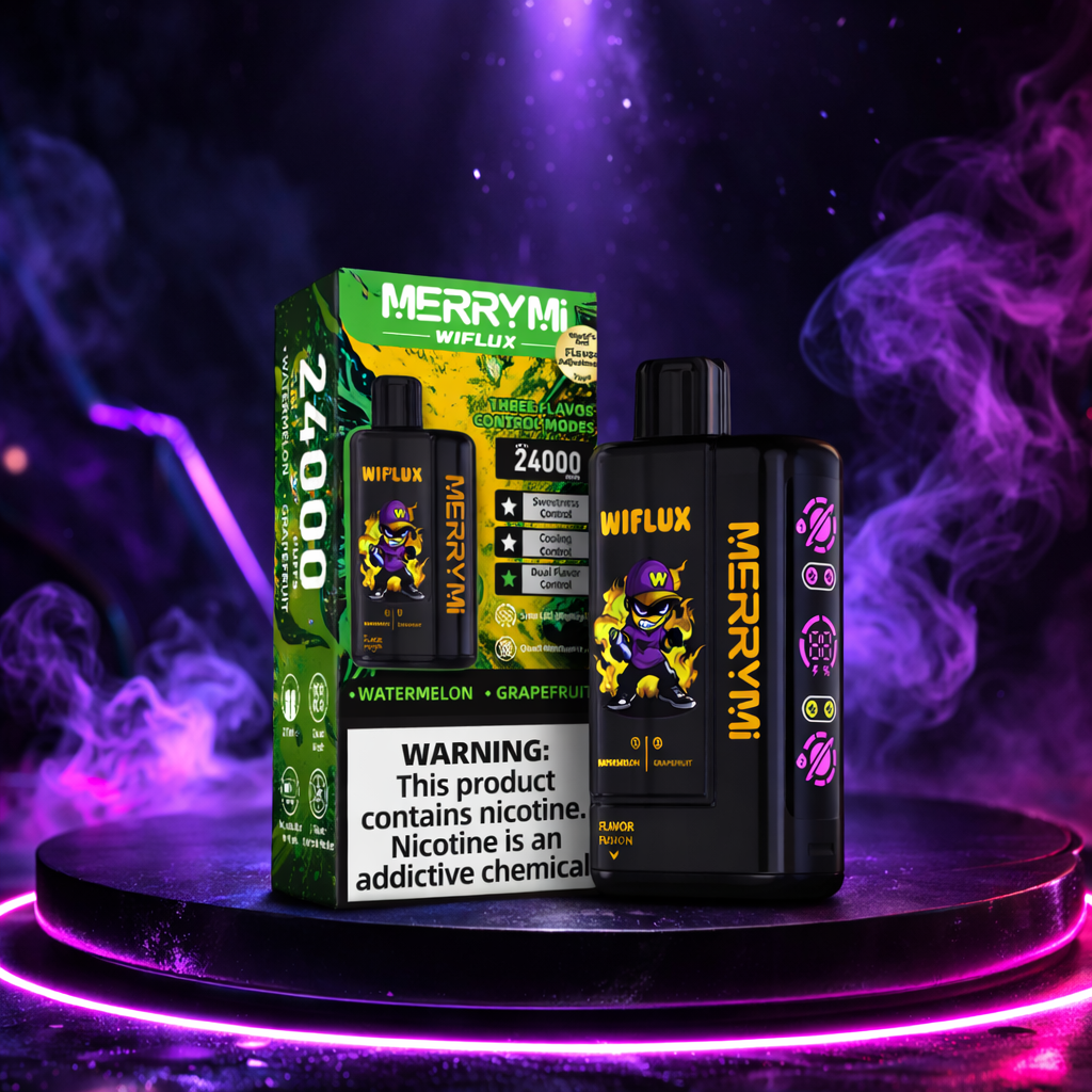 MerryMi WiFlux 24K - Vaper desechable con 24000 puff y sabores vaper Watermelon Grapefruit